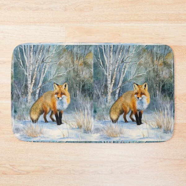 Artikelvorschau, Fuchs-Porträt. Wintersaison, Schneefuchs, Vintage-Fuchs, Fuchs-Malerei, Claude Monet-Stil entworfen und verkauft von FoxVibes.