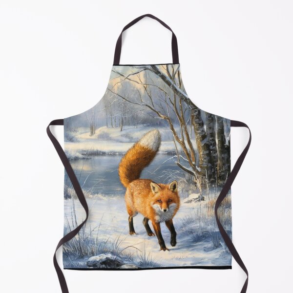 Item preview, Fox Portrait. Winter season, snowy fox, vintage fox, fox painting, Claude Monet style designed and sold by FoxVibes.