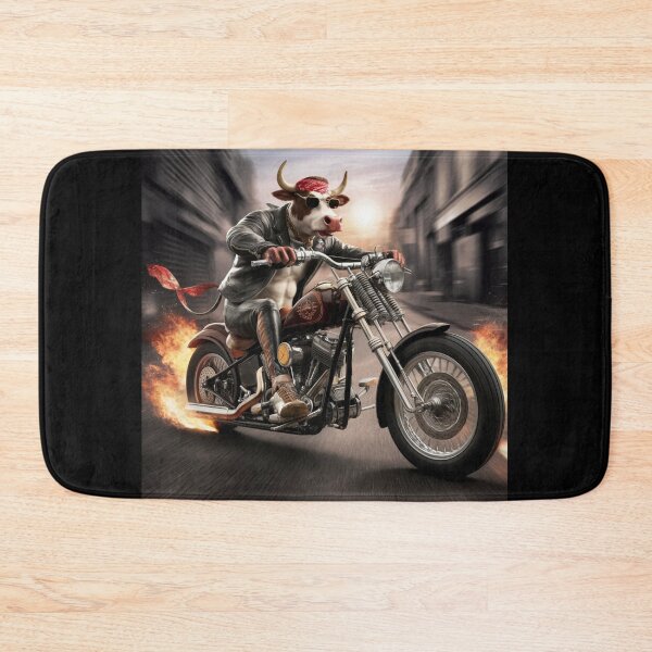 Item preview, Cow riding a motorcycle designed and sold by Art-Design-EM.