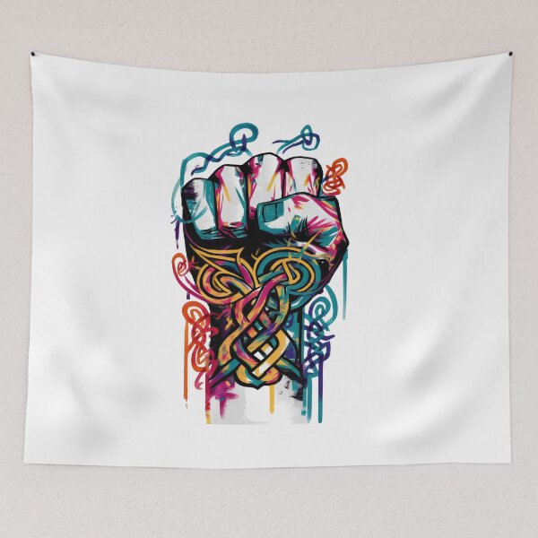 Item preview, The Fist of The Celtic Warrior Graffiti Design designed and sold by CELTIC-DESIGNS.