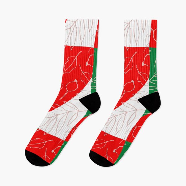 Item preview, Simple Leaves on Red, Green and White - Artistic Floral  Design designed and sold by signshirtz.