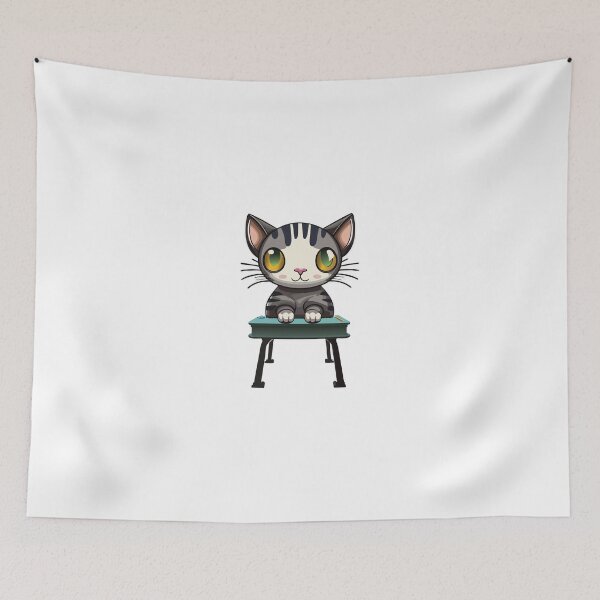 Item preview, Cat sitting a desk designed and sold by 79Graphics.