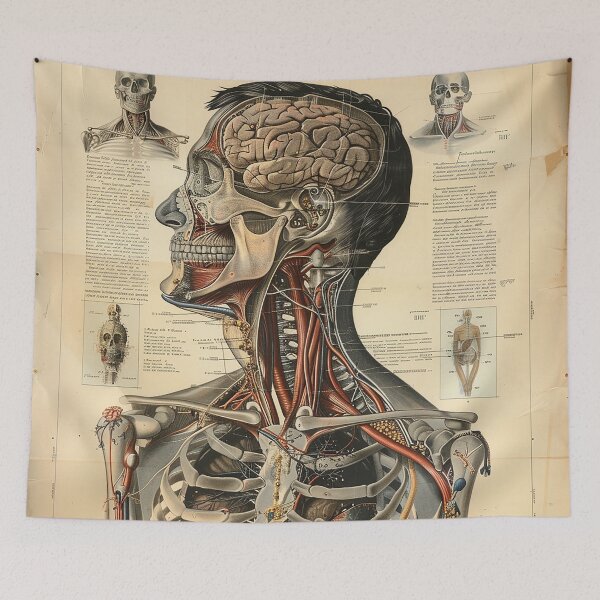 Item preview, Vintage Anatomy Art Medical Poster designed and sold by nomiraclehere.