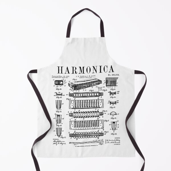 Item preview, Harmonica Player Mouth Organ Music Instrument Vintage Patent designed and sold by GrandeDuc.