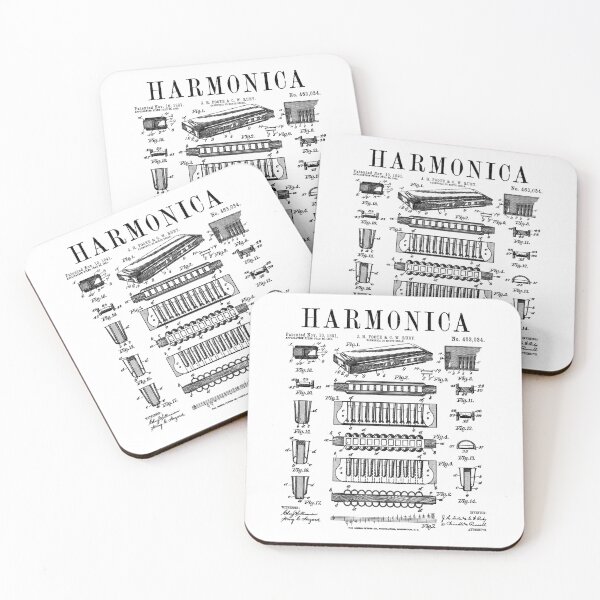 Item preview, Harmonica Player Mouth Organ Music Instrument Vintage Patent designed and sold by GrandeDuc.