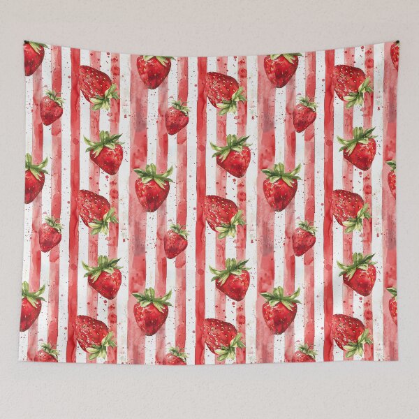 Item preview, Strawberries and Stripes designed and sold by Vikycialp.