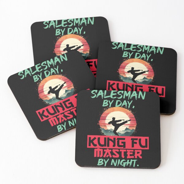 Item preview, Vintage Kung Fu Master & Salesman Dual Life | T-Shirt Design | designed and sold by TheInkyOwl-TIO.
