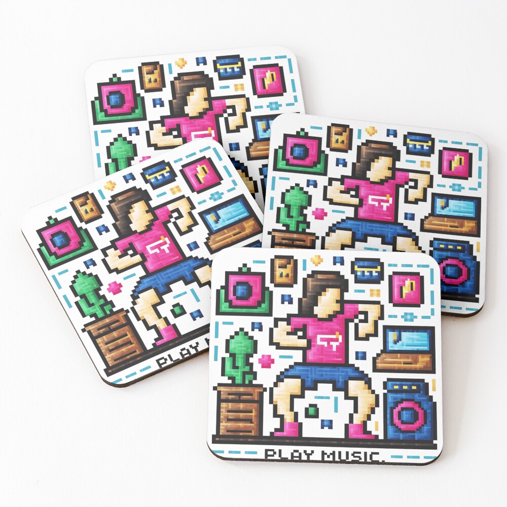 Item preview, Coasters (Set of 4) designed and sold by NotesForMusic.