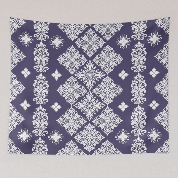 Item preview, Seamless pattern flowers white in a violet background  designed and sold by kasune-shop.