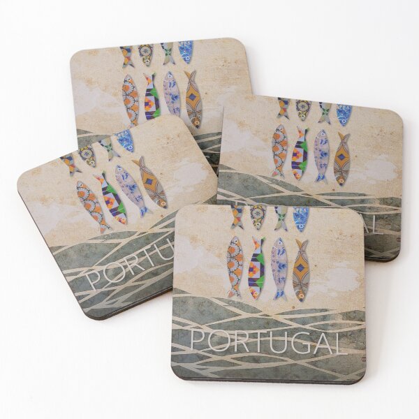 Item preview, Portugal Poster Fine Art Print With Sardines designed and sold by KALEIDOSCOPE UK.