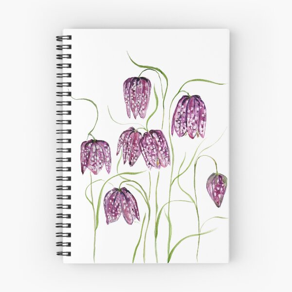 Item preview, magenta purple snake head fritillary watercolour designed and sold by SelenePaintings .