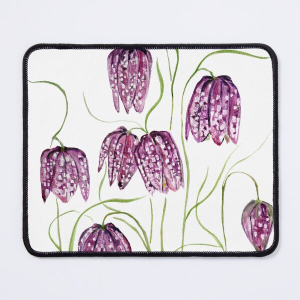 Item preview, magenta purple snake head fritillary watercolour designed and sold by ColorandColor.