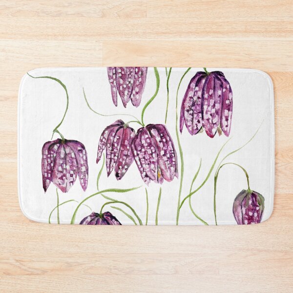 Item preview, magenta purple snake head fritillary watercolour designed and sold by ColorandColor.