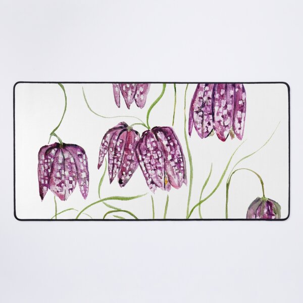 Item preview, magenta purple snake head fritillary watercolour designed and sold by ColorandColor.