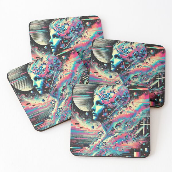 Item preview, Galactic Glitch: Digital Portrait designed and sold by likemoneyzz.