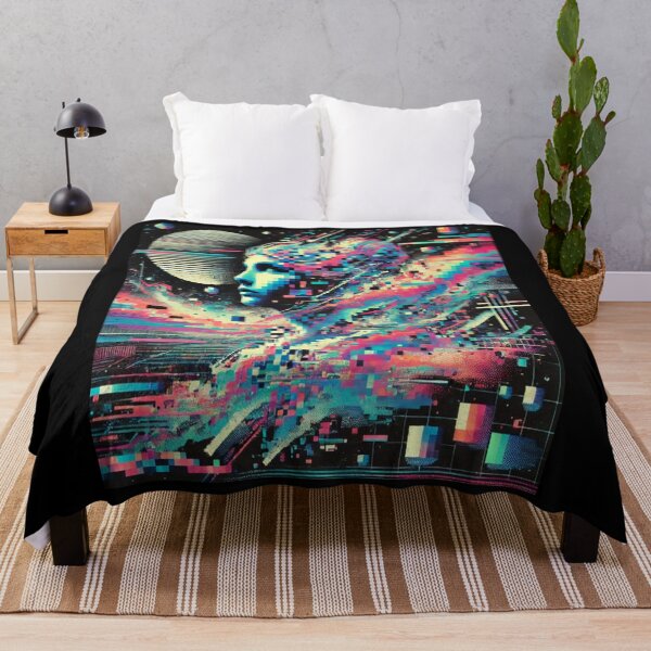Item preview, Galactic Glitch: Digital Portrait designed and sold by likemoneyzz.