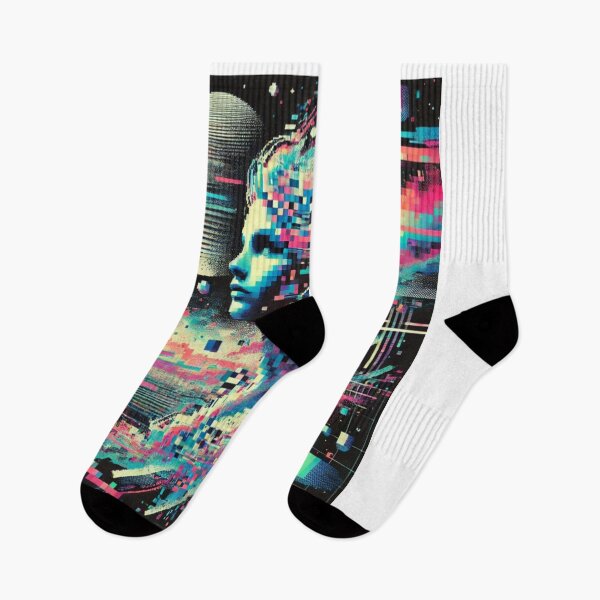 Item preview, Galactic Glitch: Digital Portrait designed and sold by likemoneyzz.