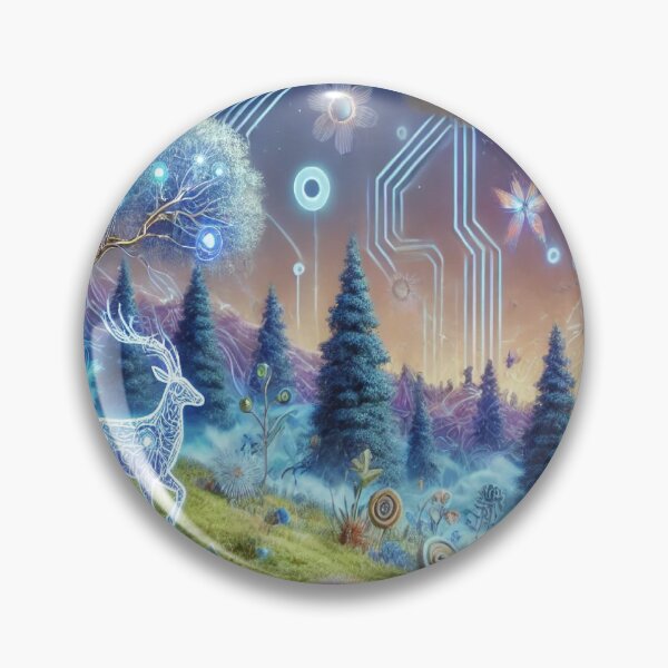 Item preview, Technological Nature - Cybernetic Deer in a Digital Forest	 designed and sold by GPTNHULMM.
