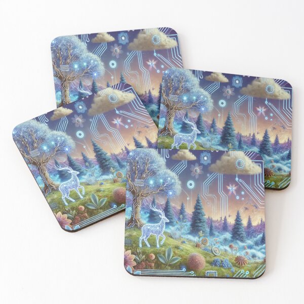 Item preview, Technological Nature - Cybernetic Deer in a Digital Forest	 designed and sold by GPTNHULMM.