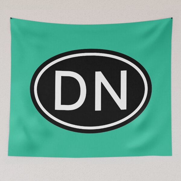 Item preview, DN Initials Monogram Oval White Letters designed and sold by Jeallan Designs.