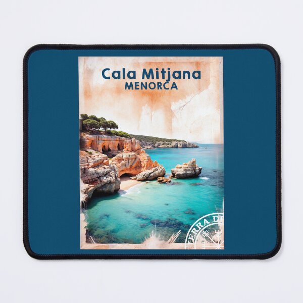 Item preview, Cala Mitjana Menorca travel poster designed and sold by TerradVents.