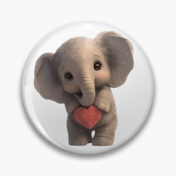 Item preview, Cute baby elephant with red heart designed and sold by MyMagicPixel.