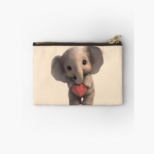 Item preview, Cute baby elephant with red heart designed and sold by MyMagicPixel.