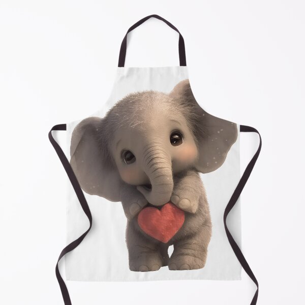 Item preview, Cute baby elephant with red heart designed and sold by MyMagicPixel.