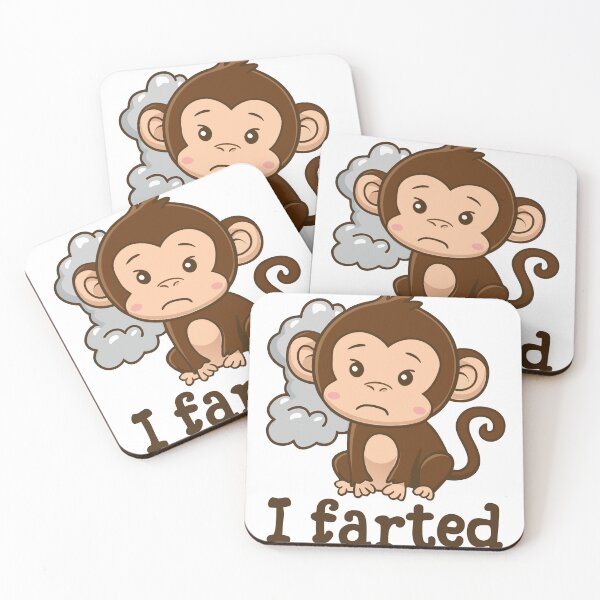 Item preview, I Farted - Cute Monkey Design designed and sold by Atsariya.