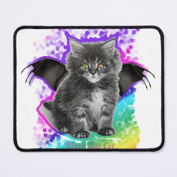 Item preview,  Black Bat Cat - Rainbow Eyes (By AliceCCI)  designed and sold by VanyssaGraphics.