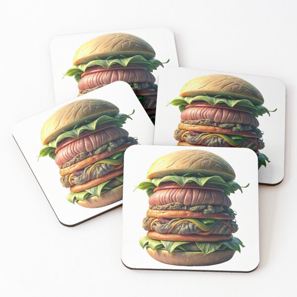 Item preview, Stunning burger in art style designed and sold by Creative88Art.