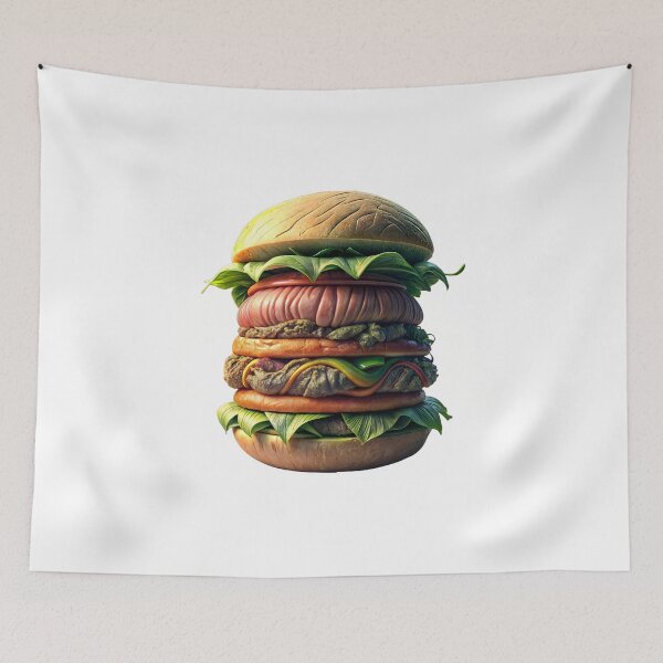 Item preview, Stunning burger in art style designed and sold by Creative88Art.