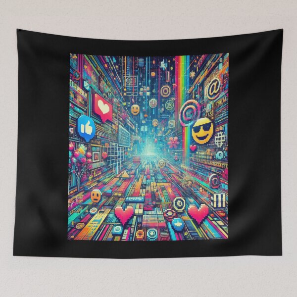 Item preview, Neon Digital Cityscape designed and sold by ludivinaab.