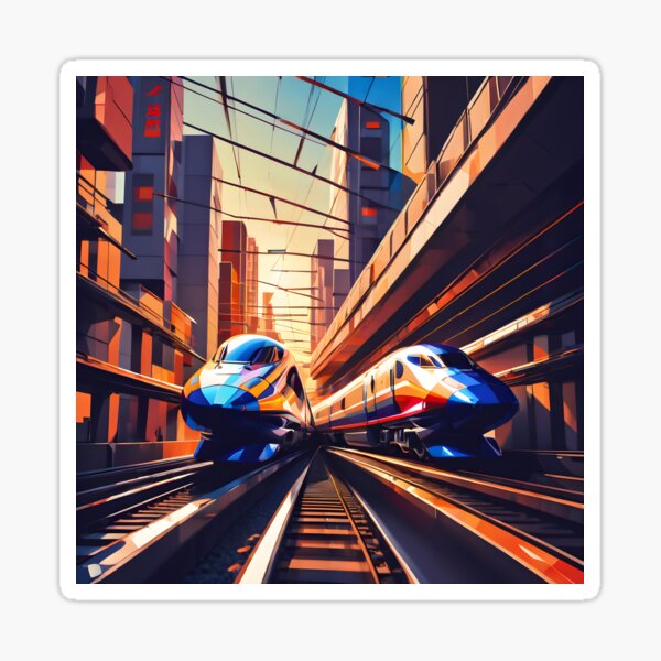 Vista previa del artículo con la obra «Shinkansen», diseñado y vendido por abstractbkk.