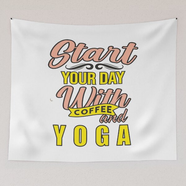 Item preview, start your day with coffee and yoga designed and sold by GraphicStyleX.
