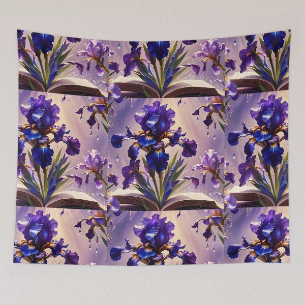 Item preview, Iris floral book designed and sold by EmeraldeaArt.