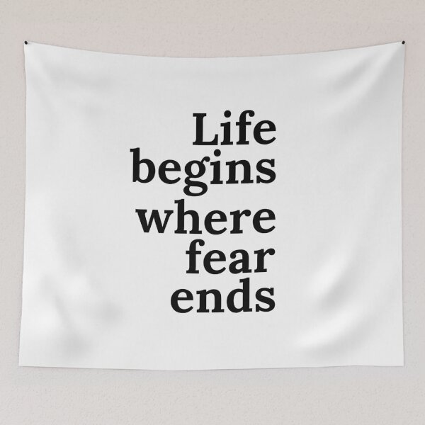 Item preview, Life Begins Where Fear Ends designed and sold by kaavishehsas.