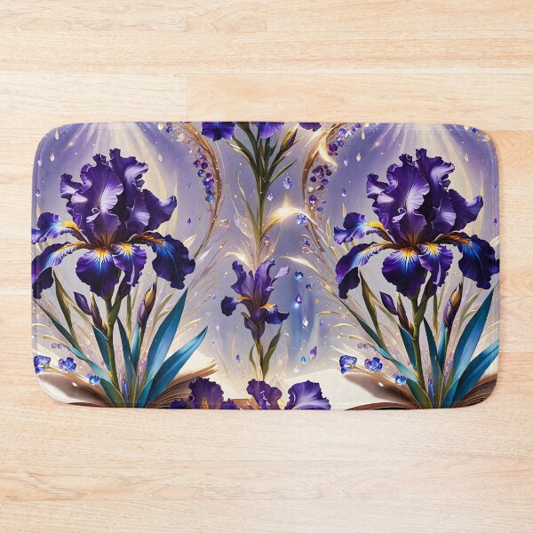 Item preview, Iris bursting from a book with crystal and golden decorations designed and sold by EmeraldeaArt.