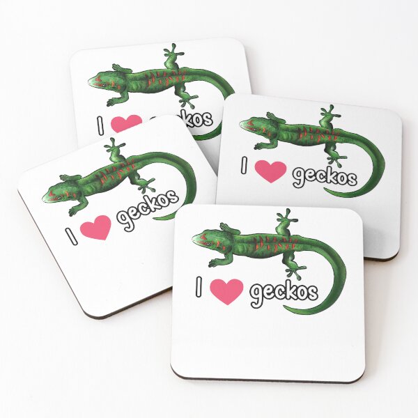 Item preview, I love geckos Gift for Gecko Lover White designed and sold by BeataY6Art.