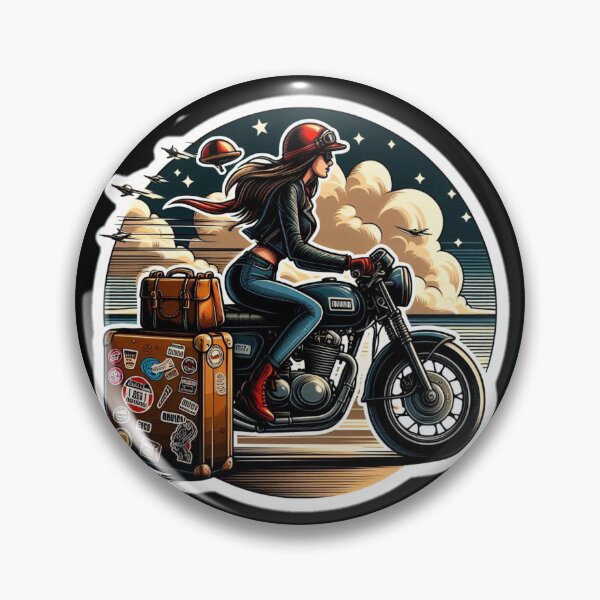 Item preview, Wanderlust Biker Girl : Automotive Merchandise -  designed and sold by InfmsCorp.