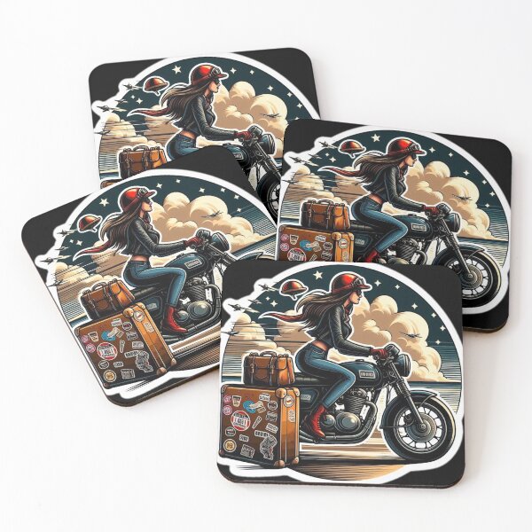 Item preview, Wanderlust Biker Girl : Automotive Merchandise -  designed and sold by InfmsCorp.