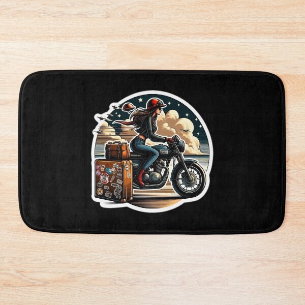 Item preview, Wanderlust Biker Girl : Automotive Merchandise -  designed and sold by InfmsCorp.