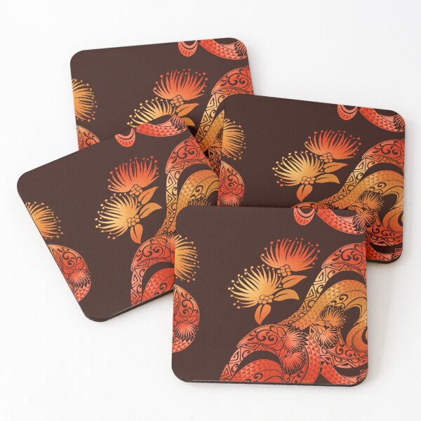 Item preview, Lava Red Hawaiian Tapa Tattoo designed and sold by J Marielle Designs.