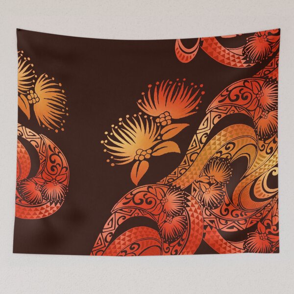 Item preview, Lava Red Hawaiian Tapa Tattoo designed and sold by J Marielle Designs.