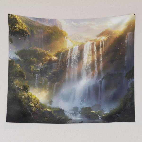 Item preview, Fantasy Landscape - Beautiful Waterfall Forest Scenery designed and sold by Lumaria Designs.