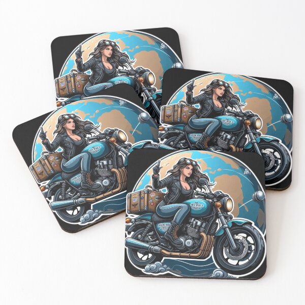 Item preview, Traveler Biker Girl : Automotive Merchandise -  designed and sold by InfmsCorp.