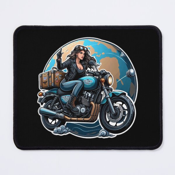 Item preview, Traveler Biker Girl : Automotive Merchandise -  designed and sold by InfmsCorp.