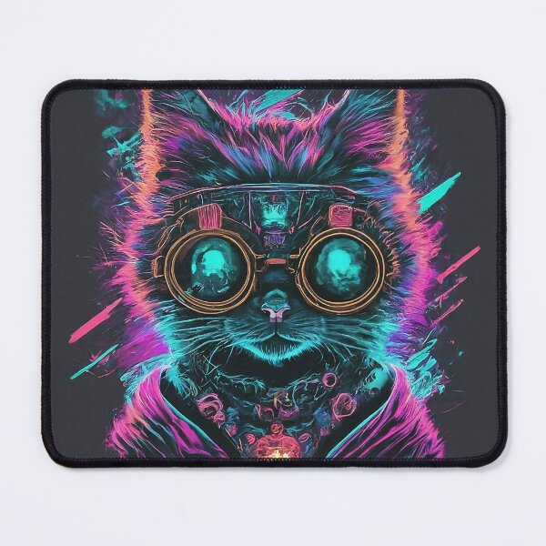 Item preview, Cat wearing glasses neon color designed and sold by HakunamatataTin.