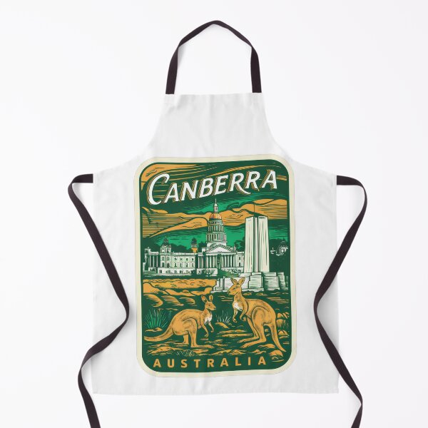 Item preview, Vintage Canberra travel poster - Retro Australia poster with kangaroos designed and sold by pod24.