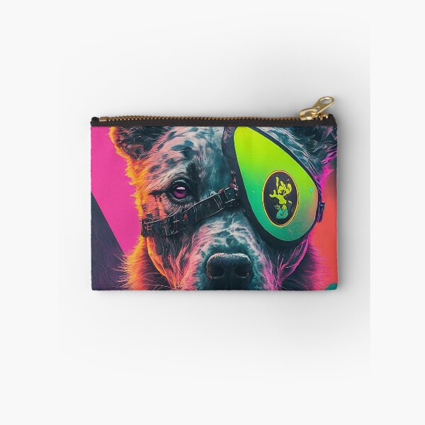 Item preview, dog wearing One-sided eyeglasses neon color designed and sold by HakunamatataTin.